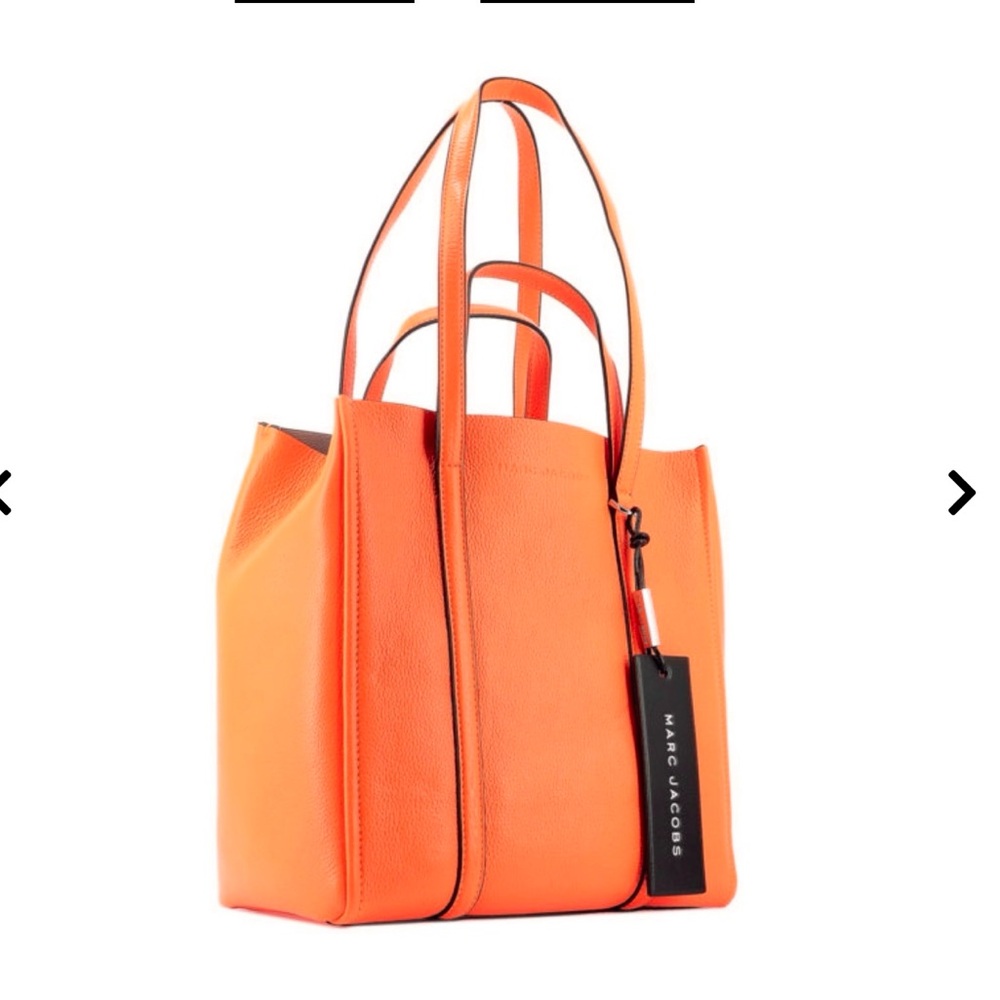 NWT Marc Jacobs The Tag Vibrant Orange Tote - Picture 3 of 16